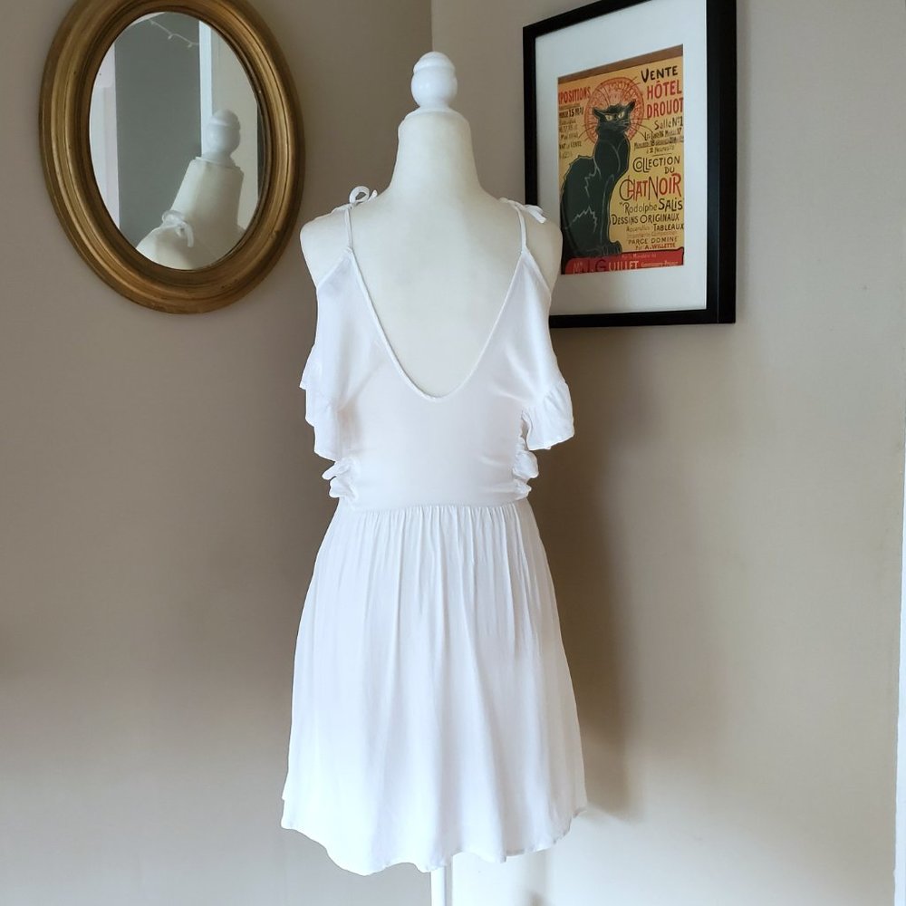For Love & Lemons White Mini Dress Off-Shoulder XS - Picture 5 of 11